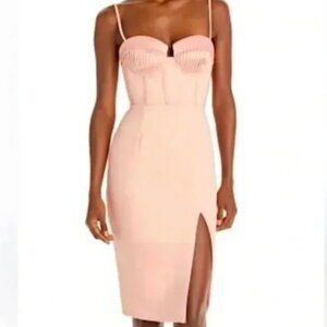 NWT LAVISH ALICE PLEATED CORSET MIDI DRESS SIZE 6